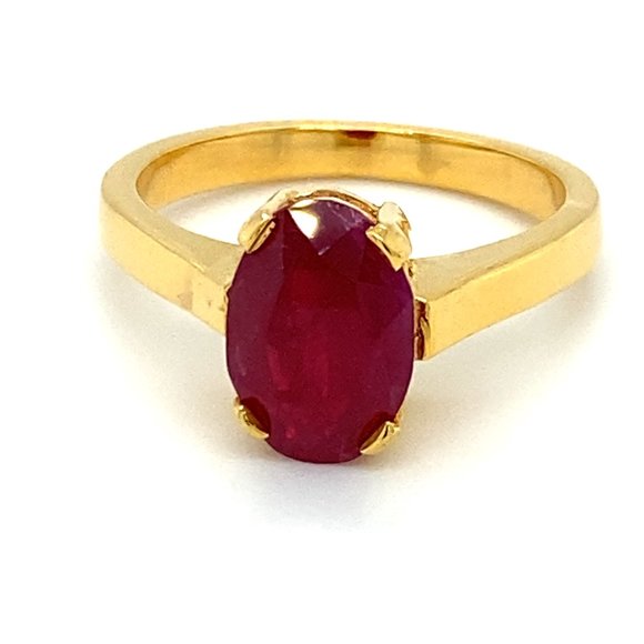 GIA Certified Ruby 2.57ct Solid 18K Gold Ring - Picture 3 of 9
